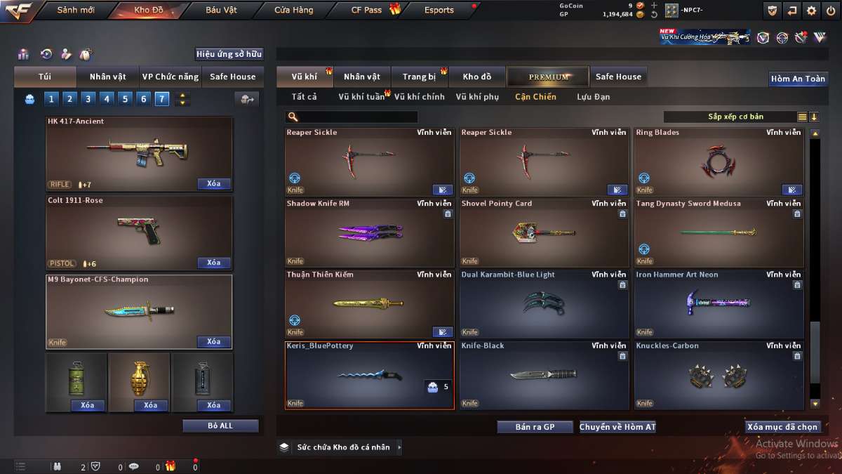 shop acc cf uy tin gia re